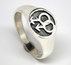 Sterling Silver MM Ring with oxidised effect