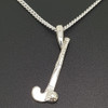 Sterling  Silver Lge Hockey Stick Necklat 