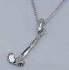 Sterling  Silver Lge Hockey Stick Necklat 