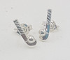 SILVER STICK/BALL STUD EARRINGS