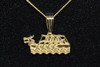 9ct Gold Dragon Boat Necklat