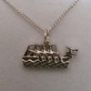 Ster/Silver Dragon Boat Lightweight Necklat 
