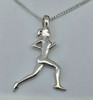 Sterling Silver Large Female Runner Necklace 