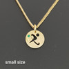 9ct Gold  SMALL Pendant stone set
