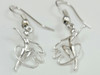 Silver Ribbon Gymnast  Drop Earrings S-2368