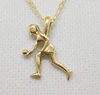 Sporty lawn bowler pendant (gold available on request)