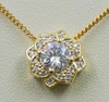 18ct Gold Lab Diamond pendant on a 18ct Chain