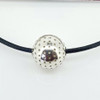 Solid Silver Spinning Dimple Ball - On a Cord 