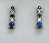 High quality Bright  Australian Sapphire & Diamond Earrings