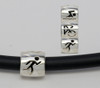 Sterling Silver Bead - Triathlon-rotating 3 disciplines