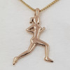 9ct Sild Gold Large Female Runner Necklace 