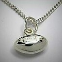 Sterling Silver Solid Football Necklat Available in Gold on request