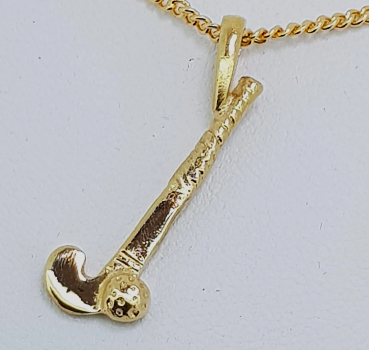 9ct YG Stick & Ball Necklat 