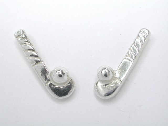 SILVER STICK & BALL STUDS 11mm