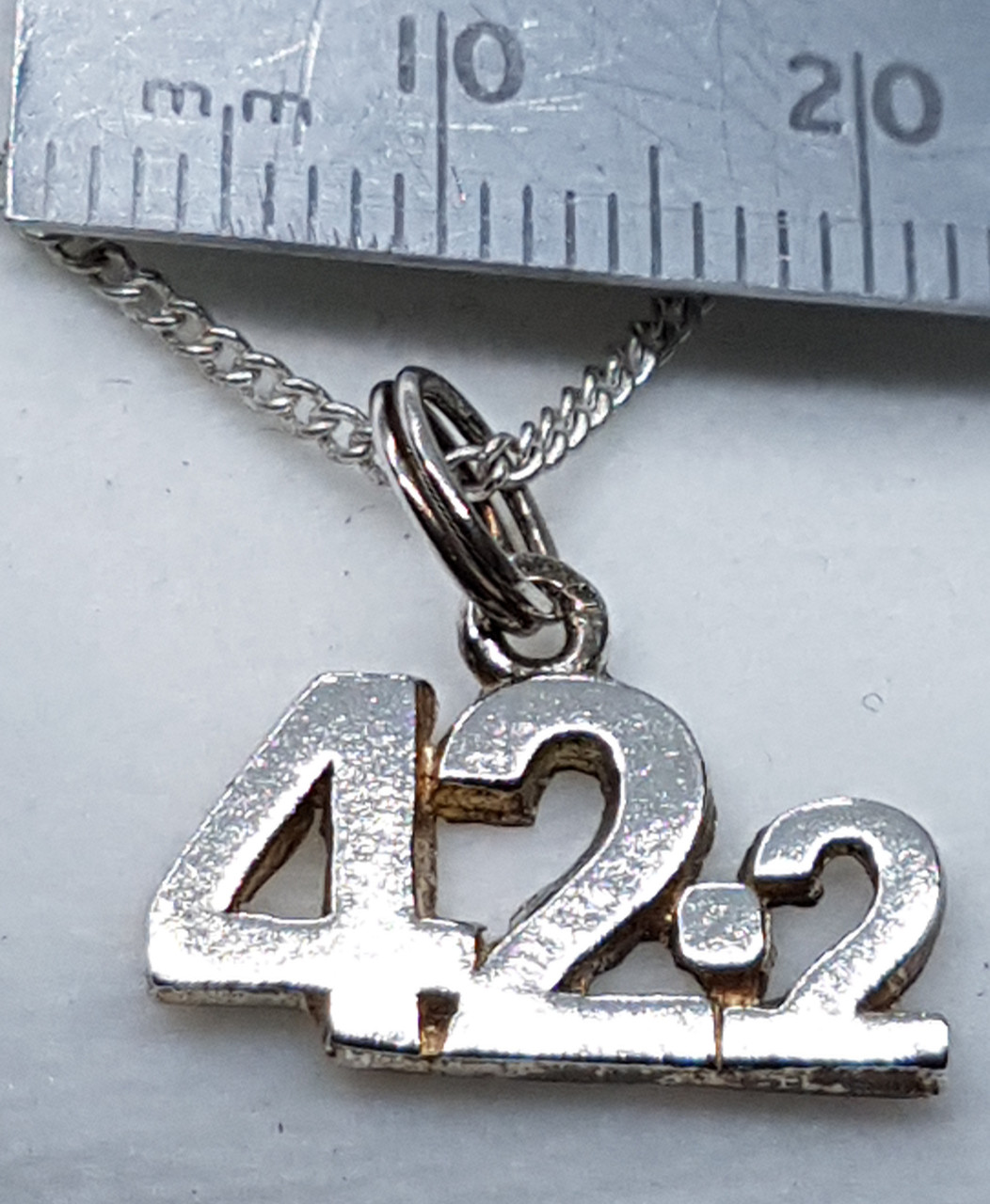 Silver Marathon 42.2 Necklat Large