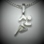 Sterling Silver  Runner Necklat 