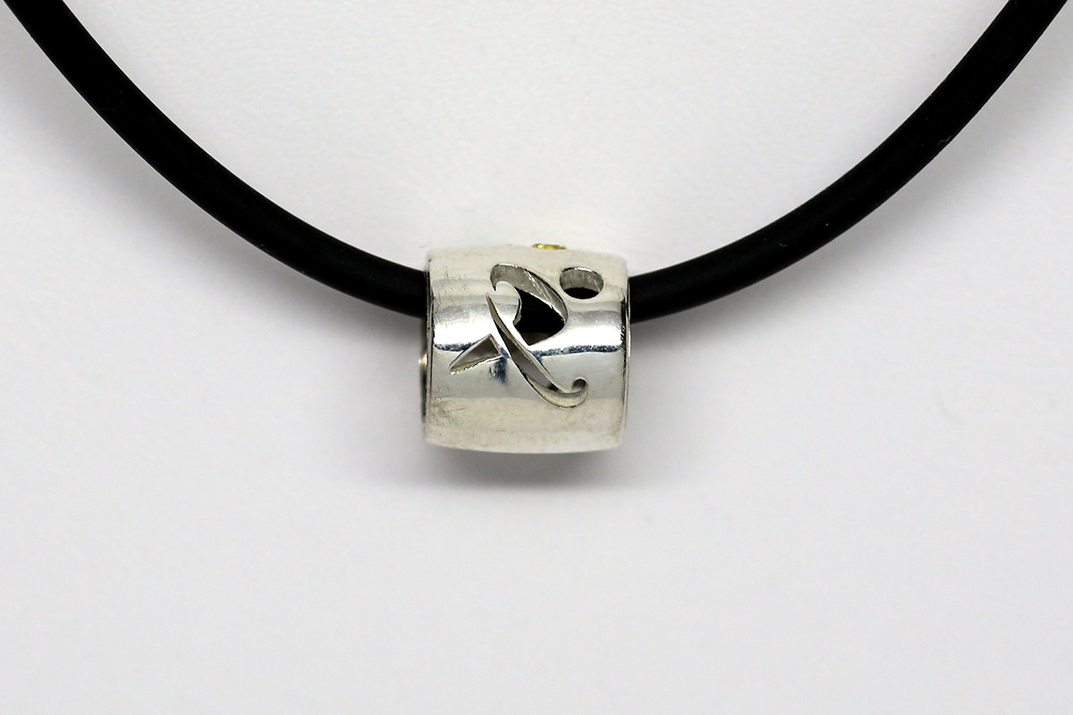 Silver  Hockey  bead , (AUS REP ONLY) stone set  