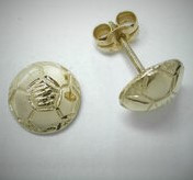 9ct yellow gold Soccer Half Dome Studs 