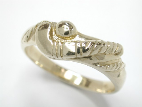 9ct Yg Lightweight stick & ball ring