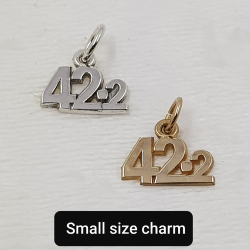Marathon 42.2 Charm Small , select Silver or Gold