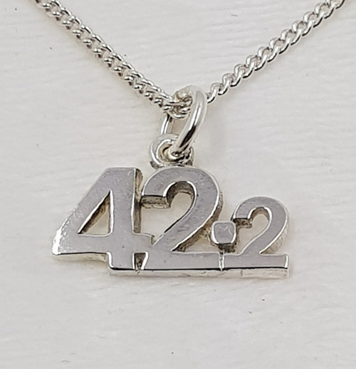Silver Marathon 42.2 Necklat Large