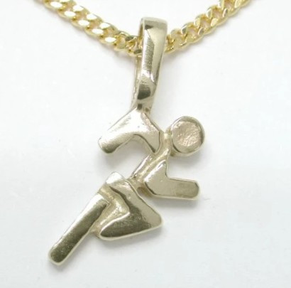 9ct yellow gold Large Runner Necklat 15mm 