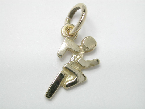9ct yellow gold Small Runner Charm 12mm