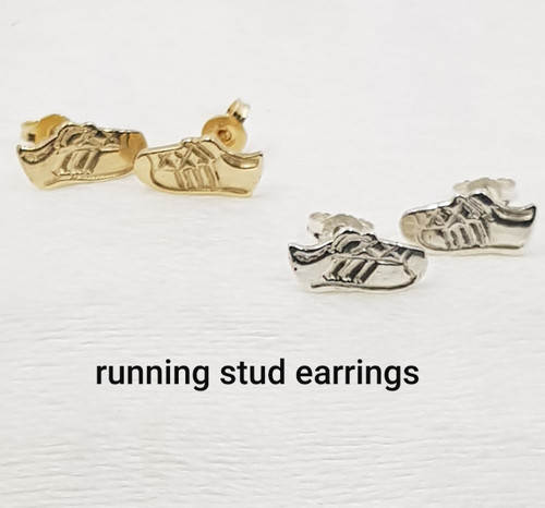 Running Shoes Stud Earrings Select Silver or Gold
