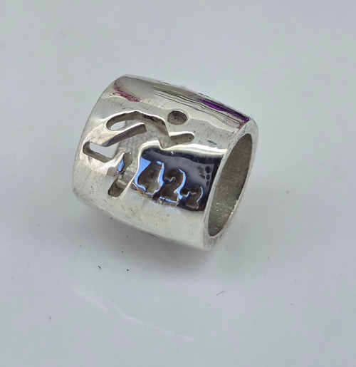 Sterling  Marathon Distance Bead - 42.2k