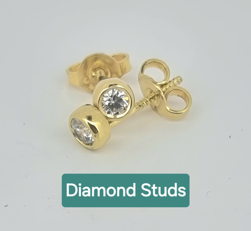 18ct Natural Diamond Studs 