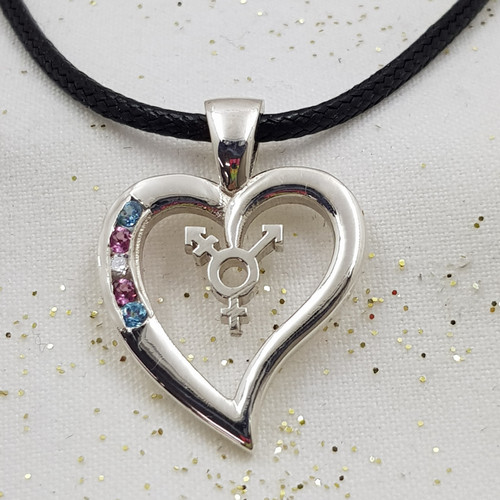 Gorgeous Trans Heart Pendant