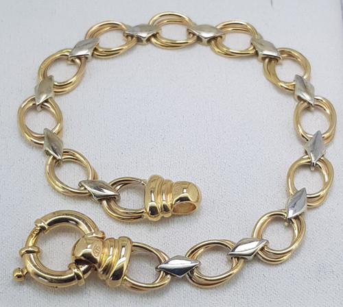 The ultimate in Hand Made 2TONE gold bracelet