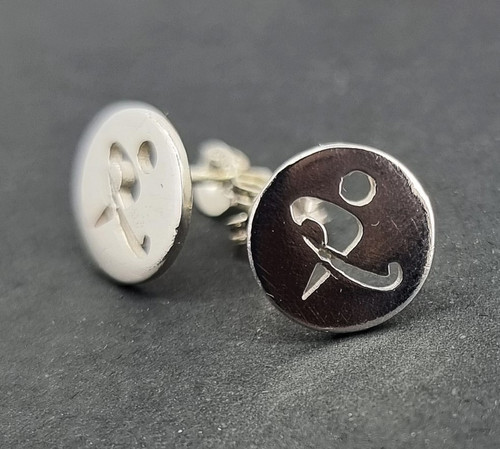Silver Aus Rep Stud earrings