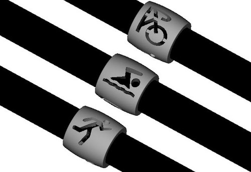 Sterling Silver Bead - Triathlon
