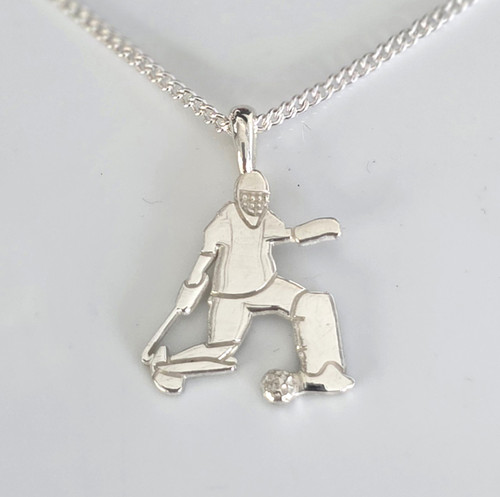 Sterling  Silver Goalkeeper Figure on Chain