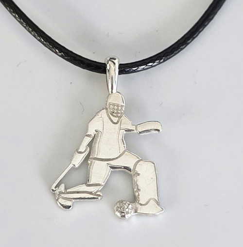 Sterling  Silver Goalkeeper Figure on a Cord