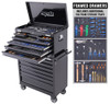 The new "Sumo Series" SP Toolkits are here! Featuring the brilliant SUMO storage which offer exceptional quality and space at an astonishing price. The SUMO range are also 30% wider than standard Toolchests so you can fit anything in these and still lock them up!

FEATURES:
• All sockets, socket accessories and ring open end spanners come in hi-density foam tool storage system (EVA).
• Chrome Vanadium steel for high durability.
• Flat drive technology to maximize grip.
• High polish finishes to provide easy clean-Up.
 
Custom Series SUMO Tool & Roller Cabinet Features:
• 30% wider than standard SP Custom Series tool cabinets
• Heavy duty 28 ball bearing drawer slides.
• Dual gas strut lid stays.
• Robust wall construction.
• Full drawer extension capability.
• Double powder coating resists scratching.
• Internal locking system for extra security
KIT INCLUDES:
1/4”Dr 12pt Sockets & Accessories
• 12pt - 4, 5, 6, 7, 8, 9, 10, 11, 12 & 13mm
• 12pt - 3/16, 7/32, 1/4, 9/32, 5/16, 11/32, 3/8, 7/16 & 1/2”
• 45T Ratchet, Flex Handle & Universal Joint
• Extension Bars - 50 & 150mm
3/8”Dr 12pt Sockets & Accessories
• 12pt - 6, 7, 8, 9, 10, 11, 12, 13, 14, 15, 16, 17, 18, 19, 20, 21 & 22mm
• 12pt - 1/4, 5/16, 3/8, 7/16, 1/2, 9/16, 5/8, 11/16, 3/4, 13/16 & 7/8”
• 12pt Deep - 10, 11, 12, 13, 14, 15, 16, 17, 18 & 19mm
• 12pt Deep - 5/16, 3/8, 7/16, 1/2, 9/16, 5/8, 11/16 & 3/4”
• Spark Plug Sockets - 5/8 & 13/16”
• 45T Ratchet, Flex Handle & Universal Joint
• Extension Bars - 75 & 150mm
• Adapters - 3/8Fx1/4M & 3/8Fx1/2M
1/2”Dr 12pt Sockets & Accessories
• 12pt - 10, 11, 12, 13, 14, 15, 16, 17, 18, 19, 20, 21, 22, 23, 24, 26, 27, 30 & 32mm
• 12pt - 3/8, 7/16, 1/2, 9/16, 5/8, 11/16, 3/4, 13/16, 7/8, 15/16, 1, 1-1/16, 1-1/8, 1-3/16 & 1-1/4”
• Spark Plug Sockets - 5/8 & 13/16”
• 45T Ratchet, Flex Handle & Universal Joint
• Extension Bars - 75, 125 & 150mm
• Adapter - 1/2Fx3/8M
Wrench/Spanners
• Combination ROE -6, 7, 8, 9, 10, 11, 12, 13, 14, 15, 16, 17, 18, 19, 20, 21, 22, 23, 24, 25 & 26mm
-1/4, 5/16, 3/8, 7/16, 1/2, 9/16, 5/8, 11/16, 3/4, 13/16, 7/8, 15/16 & 1”
Tools
• Screwdrivers - 3.0x75, 5.5x100, 6.5x25, 6.5x100, 6.5x150 & 8.0x175mm
- #0x60, #1x80, #2x25, #2x100, #2x150 & #3x175MM
• Precision - 2.0x50, 2.5x50, 3.0x50, #0x50, #00x50 & #000x50mm
• Ratchet Driver Bit Set - 31pc
• Impact Driver Set - Impact Driver 5, 6, 8, 9, #1, #2, #3, #4, Inhex 4, 5, 6 & 8mm
• Magnetic Hex Keys - 2, 2.5, 3, 4, 5, 6, 7, 8, 10, 12, 14, 17 & 19mm
- 1/16, 5/64, 3/32, 1/8, 5/32, 3/16, 1/4, 5/16, 3/8, 1/2, 9/16, 5/8 & 3/4”
• TORX- T10, T15, T20, T25, T27, T30, T40, T45 & T50
• Hex Keys - 1.5, 2, 2.5, 3, 4, 5, 6, 8 & 10mm
- 1/16, 5/64, 3/32, 1/8, 5/32, 3/16, 1/4, 5/16 & 3/8”
• TORX - T10, T15, T20, T25, T27, T30, T40, T45 & T50
• Pliers - Combination, Long Nose, Locking, Multigrips and Circlips (4)
• Cutters - Diagonal
• Adjustable Wrenches x 4
• Hammers - Ball Pein x 3, Dead Blow, Soft/Hard Head
• Pin Punch & Chisel Set - 10pc
• Hacksaw, Retractable Knife & Tape Measure
• Telescoping Inspection Mirror and Pick-Up Tools
• Magnetic Parts Tray & Tool Box Drawer Trays x 3
• Circuit Tester & Digital Multimeter
• Power Bit Set 67pc, Pry Bar Set 4pc
• Tweezer Set 4pc & Pick Set - 4pc
• Screw Extractor Set- 5pc & Thread Files - 2pcs
• 7 Drawer Sumo Tool Box
• 7 Drawer Sumo Roller Cabinet
 
DIMENSIONS:
Combined Dimensions - 853w x 459d x 1241h (1406h with castors)
7 Drawer Custom Series SUMO Tool Cabinet - 841w x 445d x 462h
• 2 Drawers 766w x 410d x 75h
• 2 Drawers 766w x 410d x 48h
• 3 Drawers 252w x 410d x 48h
 
7 Drawer Custom Series SUMO Roller Cabinet - 853w x 459d x 944h
• 1 Drawer 743w x 410d x 153.5h
• 6 Drawers 743w x 410d x 74.5h