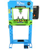 This TQ Pro "Latest Technologies" 50,000kg Electric Hydraulic Workshop Press is capable of bending, pressing or extruding and makes light work of installing ball joints, U-joints and pulleys - making it ideal for many automotive and industrial applications. Polished inner cylinder walls extend the life of the hydraulic seals to minimise abrasion and wear, while the cylinder ram and pistons are also polished and chromed, guided by high performance seals, wear rings and dust seals. Includes a dial gauge for dual metric/tons pressure readings. The strong frames and powerful high-pressure hydraulics will provide years of dependable service in many applications. When components need to be removed or assembled, TQ Pro "Latest Technologies" electric hydraulic presses deliver the controlled power to safely remove and install bearings, gears, U-joints, bushings, ball joints and pulleys with precision and versatility! This 50,000kg Electric Hydraulic Workshop Press features a dual stage pump where the first stage pump quickly extends the ram to the load point & then the second stage engages and provides higher pressure to perform pressing operations. The ram cylinder glides across the width of the upper frame allowing off-centre pressing.

Includes a set of mandrill pressing attachments mounted onto the frame as well as a polycarbonate safety guard providing added security for the user..

 Features:
Premium-grade steel built to exacting standards for quality and durability
Lead-free paint finish is applied after a thorough chemical wash to ensure a long-lasting finish and to help prevent rust
Paint is oil, grease and dirt-resistant for easy clean up
High quality large diameter steel hydraulic cylinder unit results in lower oil pressure needed to develop pressing force, helping to reduce wear and extend service life of the ram and pump
Hydraulics are powered with a high quality oil, which offers better corrosion resistance and high/low temperature flexibility
Foot Operated electric trigger for extending & retracting the main ram
Key operated power switch ensures user safety by providing full lock out of the pump functions while not in service
Easy to access raise & lower buttons on press frame with large emergency stop button
Flexible LED inspection light illuminates the working area
Integrated bed winch with swivel handle
2-way lockable V-Blocks ensure they remain secured on the press
Integrated overload protection valve keeps from overloading the system
Handy removable parts tray
Includes a set of mandrill pressing attachments
Polycarbonate safety guard included 

Specifications:
Safe Working Capacity: 50,000kg
Working Range: 80-780mm
Overall Height: 1900mm
Overall Width: 1240mm
Overall Depth: 540mm
Ram Diameter: 70mm
Frame Inside: 200mm
Frame Thickness: 10mm
Bed Thickness: 12mm
Bed Inside: 220mm
Bed Width: 750mm
Bed Gap (Workable Pressing Area): 480 x 220mm
Ram Sideways Movement: 280mm 
Piston Ram Stroke: 145mm
Screw Adjustment: 75mm
Bed Height Settings: 6
Lower Parts Tray: 225)L) x 135(W) x 55(D)mm
Included Press Pins & Mount: 2T, 3T, 6T, 8T, 10T, 12T, 13T, 15T
Power Unit: 240v, 10A Plug
Minimum Height Clearance Required With Bed At Max Height & Safety Guard Opened Fully: 2220mm
Nett Weight: 255kg
Crate: 1860 x 1000 x 410mm
Gross Weight: 290kg

Included Safety Guard Specifications:
Overall Dimensions Installed: 620 x 620 x 150mm
Working Area (Guard Screen Raised): 540 x 435mm
Protection Area (Guard Screen Lowered): 540 x 540mm
Polycarbonate Guard Screen Thickness: 3mm
Foot Pedal Module Specifications:

Overall Dimensions: 170 x 130 x 160mm
Clearance Between Foot Pedals & Pedal Guard: 125mm

Intended Use
For specialist professional straightening, bending & pressing. Removing and installing gears, bearings and bushings.

Print Version           Owners Manual           Product Guide          Bleeding Instructions           Lubrication Guide            Product Information Tips    

About the TQ Pro brand

TQ Pro top quality Tools and Equipment are designed and manufactured for specialist professional use in a garage and workshop environment. TQ Pro products are strong, reliable, and well finished for the expert tool user who appreciates professional design, reliability, and attention to detail. Covered by our 12 month trade use warranty, our TQ Pro Tools & Equipment are made with pride to deliver the best combination of professional performance, presentation, and reliability.