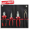 Transquip 4pce Plier Set. Great value and top quality set that gives you all you require for one low price. Housed in a heavy duty tear-resistant hang/display pouch.

Features:
High-frequency hardened 
Comfortable dipped handle
Includes Vinyl wallet for storage.
Vinyl Coated Handle for added grip.
Fine polished and anti-rusted black finish 
Manufactured from Chrome Vanadium Steel.

Contents: 
8" Long Nose Plier
8" Combination Plier
7" Diagonal Cutting Pliers
10" Pincer (Rabbit) Pliers 