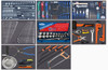 TOOLS INCLUDED IN THIS TOOL KIT
1/4”Dr SOCKETS & ACCESSORIES
6pt - 4, 5, 6, 7, 8, 9, 10, 11, 12, 13 & 14mm
6pt - 3/16, 7/32, 1/4, 9/32, 5/16, 11/32, 3/8, 7/16, 1/2 & 9/16”
90T Sealed Head Ratchet, Flex Handle & Universal Joint
Extension Bars - 50 & 150mm

3/8”Dr SOCKETS & ACCESSORIES
6pt - 6, 7, 8, 9, 10, 11, 12, 13, 14, 15, 16, 17, 18, 19, 20, 21 & 22mm
6pt - 1/4, 5/16, 3/8, 7/16, 1/2, 9/16, 5/8, 11/16, 3/4, 13/16 & 7/8”
6pt - Deep - 10, 11, 12, 13, 14, 15, 16, 17, 18 & 19mm
6pt Deep - 5/16, 3/8, 7/16, 1/2, 9/16, 5/8, 11/16 & 3/4”
Spark Plug Sockets - 5/8 & 13/16”
90T Sealed Head Ratchet, Flex Handle & Universal Joint
Extension Bars - 75 & 150mm
Adaptors - 3/8Fx1/4M & 3/8Fx1/2M

1/2”Dr SOCKETS & ACCESSORIES
6pt - 10, 11, 12, 13, 14, 15, 16, 17, 18, 19, 20, 21, 22, 23, 24, 26, 27, 30 & 32mm
6pt - 3/8, 7/16, 1/2, 9/16, 5/8, 11/16, 3/4, 13/16, 7/8, 15/16, 1, 1-1/16, 1-1/8, 1-3/16 & 1-1/4”
Spark Plug Sockets - 5/8 & 13/16”
90T Sealed Head Ratchet, Flex Handle & Universal Joint
Extension Bars - 75, 125 & 150mm
Adaptor - 1/2Fx3/8M

3/4”Dr SOCKETS & ACCESSORIES - 888 SERIES
12pt - 22, 24, 27, 30, 32, 36, 38, 41, 46 & 50mm
12pt - 7/8’’, 15/16’’, 1’’, 1-1/8’’, 1-3/16’’, 1-5/16’’, 1-3/8’’, 1-7/16’’, 1-5/8’’, 1-3/4’’, 1-7/8’’ & 2’’
Ratchet - 495mm
Sliding handle - 456mm
Extension bars - 100mm & 200mm

SPANNERS
Quad Drive Spanners - 6, 7, 8, 9, 10, 11, 12, 13, 14, 15, 16, 17, 18, 19, 20, 21, 22, 23, 24, 25 & 26mm
Quad Drive Spanners - 1/4, 5/16, 3/8, 7/16, 1/2, 9/16, 5/8, 11/16, 3/4, 13/16, 7/8, 15/16 & 1”

TOOLS
Screwdrivers - 3.0x75, 5.5x100, 6.5x38, 6.5x100, 6.5x150 & 8.0x150mm
Screwdrivers - #0x75, #1x75, #2x38, #2x100, #2x150 & #3x150mm
Technicians Bit Set - 71pc
Ratchet Driver Bit Set - 31pc
Impact Screwdriver Set - 13pc
Hex Keys - 1.5, 2, 2.5, 3, 4, 5, 6, 8 & 10mm
Hex Keys - 1/16, 5/64, 3/32, 1/8, 5/32, 3/16, 1/4, 5/16 & 3/8”
Torx Keys -T10, T15, T20, T25, T27, T30, T40, T45 & T50
Hex Keys Stubby - 1.5, 2, 2.5, 3, 4, 5, 6, 8 & 10mm
Hex Keys Stubby - 1/16, 5/64, 3/32, 1/8, 5/32, 3/16, 1/4, 5/16 & 3/8”
Torx Keys Stubby - T10, T15, T20, T25, T27, T30, T40, T45 & T50
Pliers - Combination, Long Nose, Multigrips & Locking
Cutters - Diagonal
Aviation Snips - Straight
Industrial Shears/Scissors
Electrical Digital Multimeter
Pen LED Torch/Work Light
Dual Strip COB LED Slimline Headlamp
Circuit Tester
Adjustable Wrench - 2pc
Hammer - Ball Pein & Club
Pipe Wrenches - 18” & 24”
Pin Punch Set - 7pc
Pry Bar Set - 4pc
Oil Filter Wrench - Strap Type
Oil Filter Wrench
Pick Set - 4pc
Tape Measure
Screw extractor set - 5pc
Tweezers Set - 4pc
Wire Brush Set - 3pc
Magnetic Parts Tray
Magnetic Pick-up Tool
Inspection Mirror
Hacksaw
Off Road Series Truck Box - 5 Drawer

TOOLBOX FEATURES
Full drawer extension
Stainless steel carry handles and drawer fittings
Securly soft mounts to the back of work vehicles
Designed for and built to last on the back of work vehicles
High quality gas strut lid stay ensures the lid stays open
Secure lock latch with internal drawer locking system
UV stabilised double powder coating - resists scratching and fading
Skid rail base provides reinforcement and polyurethane 75mm wide section feet provide safe fork lifting points
Extreme-duty, high-quality fully welded steel box frame and drawer construction using 2mm & 1.5mm steel for increased durability and strength