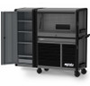 
TOOL STORAGE FEATURES:
• Heavy-duty, high-quality steel box frame and drawer construction
• Hutch drop down security panel that neatly folds away into the top of the hutch.
• Dual gas strut lid stays ensures security panel stays open
• Steel pegboard rear wall inside hutch to organise frequently used tools
• Double drawer bank with full length deep top drawer
• 2x extra deep and 2x deep drawers
• Soft close drawers using heavy duty 28 ball bearing drawer slides with full drawer extension
• 2x side storage compartments suitable for aerosol cans and frequently used tools
• Side cabinets feature 4x adjustable shelves and 1x roller drawer
• Internal locking system on roll cab, power hutch and side cabinet keeps your tools secure
• Corner protection on all four sides to prevent accidental damage from knocks and bumps
• Heavy duty premium quality castors - 2x fixed and 2x swivel (lockable)
• UV stabilised double powder coating - resists scratching and fading
• Built-in power board with 4x individually switched power outlets and 4x USB Ports - Ideal for powering power tools and charging cordless tools, laptops mobile devices and more (fixed inside Top Hutch)