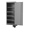 PART NO: SP44880GY

27" USA SUMO SERIES SIDE CABINET - 4 ROLLER SHELVES + 1 FIXED SHELF
Super-duty, high-quality steel frame construction using 14.5 Gauge steel (1.5mm) for increased durability and strength
Reversible castors and doors - Side cabinet can be used on either side of the hutch and roller cabinet combo
4x high volume, fully extendable soft close roller shelves. Each with a a massive 60kg load rating
1x fixed shelf
2x electric cable access ports on either side of rear wall
Internal locking system keeps your tools secure with one turn of the key
Super-duty premium quality, unique spring-loaded castors - 2x swivel (lockable)
SIDE CABINET DIMENSIONS: (mm)
700w x 622d x 1954h