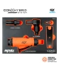 FEATURES
The ConX Hybrid Grind Air System Kit gives professional mechanics a streamlined air-powered grinding setup for tight-access surface preparation, deburring and material removal. Supplied with the larger, more powerful 1/2HP SX Air Drive Pneumatic Power-Drive Body and both straight and 90° 1/4" die grinder head attachments, this kit is ideal for workshops where air supply is readily available. Designed to replace multiple dedicated die grinders, the quick-change ConX Hybrid System helps reduce toolbox clutter while giving users the flexibility to work across straight-access and awkward-angle grinding applications. All components are organised in a precision-cut EVA foam tray that shadows each tool for a clean, professional workshop setup.

Streamlined ConX Hybrid air-powered grinding system
Includes larger, more powerful 1/2HP SX Air Drive Pneumatic Power-Drive Body
Includes 1/4" Straight Die Grinder Head for grinding, deburring and surface preparation
Includes 90° 1/4" Die Grinder Head for tight-access and awkward-angle grinding
Air-powered performance ideal for professional automotive workshops
Quick-change connection allows fast swapping between compatible heads
Helps declutter your toolbox by combining multiple die grinder tools into one compact system
Supplied in a precision-cut EVA foam tray that securely shadows each tool
Ideal for professional automotive repairs, fabrication, maintenance and workshop use

THIS CONX HYBRID STARTER KIT INCLUDES

1/2HP PNEUMATIC POWER-DRIVE BODY - SX AIRDRIVE
PART NO: SP83703BU
Type: Pneumatic
Horse Power: 1/2HP
No Load Speed: 0-18000 RPM
Compact, lightweight design
Reliable air-powered performance
Heavy duty composite body
Ergonomic grip
Lever handle provides precise throttle control
Length: 153mm | 6"

1/4" DIE GRINDER HEAD
PART NO: SP83742
1/4" die grinder head attachment for grinding, deburring and surface preparation
Average no-load speed: 19,700 RPM
High-speed performance for fast, controlled material removal
Compact design improves access in tight and confined work areas

1/4" DIE GRINDER HEAD - 90°
PART NO: SP83746
90° 1/4" die grinder head attachment for right-angle grinding access
Average no-load speed: 15,500 RPM
Replaceable collets for added serviceability and versatility
Ideal for tight-space, awkward-angle and recessed grinding applications
Compact right-angle design improves access in confined work areas