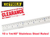 KC Tools 1M/40" Dual Scale Stainless Steel Rule 10 PACK!