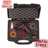 Air High Speed Sander
For spot repairs –Good for limited and small areas.
Ergonomic handle with injected composite grip, great comfort.
One hand switch, easy to operate.
Lightweight and compact design, handy to carry.

Contents:
1 pc Air High Speed Sander
1 pc 2"Rubber PAD (1/4"-20)
1 pc 2" Pad Die#80
1 pc 2" Stripping Disc #80-YL (Coarse)
1 pc 2" Stripping Disc #150-RD (Med)
1 pc 3" Rubber PAD (1/4"-20)
1 pc 3" Pad Die#80
1 pc 3" Stripping Disc #80-YL (Coarse)
1 pc 3" Stripping Disc #150-RD (Med)
1 pc 1/4"Plug
1 pc Oil Box
1 pc Spanner Wrench

Specifications
Alloy & composite material construction making it very durable yet lightweight
Convenient thumb speed control lever
Pad Diameter: 50mm , 75mm (2", 3")
Free Speed: 18000RPM
Vibration Level: 0.9m/s²