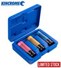 NOTE: DUE TO THE CLEARANCE PRICE SHIPPING COST IS FOR METRO AREAS ONLY! IF YOU ARE IN ANY OTHER REGION PLEASE EMAIL US FOR A SHIPPING COST!

Manufactured by some of the very best specialist manufacturers in the world, Kincrome products set the industry standard in quality and usability. With high-class tools and equipment for a range of different industries including automotive, construction and agriculture, Kincrome is a brand you can trust to deliver a reliable product that stands the test of time.

Features
Includes Power Ring
Material Chrome Molybdenum (Cr-Mo)
Average wheel nut Torque is 90-110Nm (ALWAYS Check manufactures specifications)
New Model offers 4.5 x the product life of the "original" Kincrome wheel nut impact socket
Colour coded wheel protection sleeves for easy size identification & to protect wheels from scratches
New Kincrome "Super Impact" Sockets are Torque Tested to 500nm over 2600+ repetitions before failure (4.5x MORE Nm than the average standard application of wheel impact socket)

BLUE 17MM - 1/2 DRIVE WHEEL NUT IMPACT SOCKET
YELLOW 19MM - 1/2 DRIVE WHEEL NUT IMPACT SOCKET
RED 21MM - 1/2 DRIVE WHEEL NUT IMPACT SOCKET