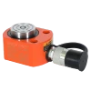 A 20-tonne single acting pancake-style hydraulic ram with an 11mm stroke, featuring a spring-loaded return and a high-strength alloy steel body. Built by Eagle Pro Hydraulics for demanding industrial and commercial applications.

Low-profile design for tight, confined spaces
Grooved piston — no saddle needed
Quick spring-loaded return
Tough anti-corrosion finish

Description
Featuring a low-profile, flat design, the Eagle Pro ESL series cylinder is an optimal choice for confined spaces. Its hardened and chromed piston is constructed from high-strength alloy steel that increases durability by reducing wear and corrosion.
The grooved piston end does not require a saddle, and the included mounting holes permit easy fixturing.
Retraction is quick thanks to the heavy-duty, straight-pull return springs, and an environmentally friendly coating process provides a durable anti-corrosion finish.
The Eagle Pro ESL series complies with ASME B30.1 standards.

Features
Hardened alloy-steel guide ring prevents over-travel and reduces wear from off-centre loads
Hardened, chromed and grooved piston resists wear and corrosion
Precision-machined high-strength alloy-steel body with a baked-enamel finish for durability and corrosion protection
Heavy-duty straight-pull return springs for fast retraction
Industrial seal with backup gaskets prevents costly leaks
High-strength composite bearings support off-centre loads without scoring the cylinder walls
Includes a standard coupler with dust cover

Specifications
Cylinder Capacity @ 10,000 PSI	20t
Stroke	11mm
Effective Area	28.3 cm²
Oil Capacity	31 cm³
Collapsed Height (A)	51mm
Extended Height (B)	62mm
Outside Diameter (D)	101 x 76
Piston Diameter (F)	51mm
Top Dimensions (M)	40mm
Top Dimensions (L)	40mm
Top Dimensions (V)	10mm
Top Dimensions (U)	49.3mm
Weight	2.7kg