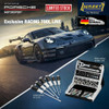 MADE IN GERMANY! LIMTED EDITION PORSCHE MOTORSPORT EDITION & ALSO VERY LIMITED STOCK! One for the Porschephiles out there be quick these will sell out!

HAZET Porsche Motorsport – Racing Tool Line SmartCase Socket & Bit Set
Contents:
863HPB HiPer 120Nm Bit Ratchet
867-4 Extension (4")
1/4" hex to 1/4" square adapter
850 Series 1/4" Drive Metric Sockets: 4.0, 5.0, 5.5, 6.0, 7.0, 8.0, 9.0, 10, 11, 12, 13, 14mm
Slotted Bit: 0.4 x 1.5, 0.6 x 4.5, 1.2 x 6.5mm
Slotted Bit (long): 0.8 x 5.5mm
Phillips Bit: #1, #2 (x2), #3
Phillips Bit (long): #1, #2
Pozidriv Bit: #1, #2 (x2), #3
Pozidriv Bit (long): #1, #2
Hex Bit: 2.0, 3.0, 4.0, 5.0, 6.0mm
Hex Bit (long): 3.0, 4.0, 5.0, 6.0mm
TORX® Bit: T10, T15, T20, T25, T27, T30, T40
TORX® Bit (long): T20, T25, T30

HAZET SmartCase – be smart – In any case Developed and produced "Made in Germany"
Innovative concept of a compact, foldable tool set
Easy to clean material and pleasant surface feel
Combines the advantages of a slim and light soft surface (black) with the durability of a hard-shell tool box
Durable, robust tool holder – no tools rolling around or rattling
Magnetic fastener – quick to open and wear-free
Stable and easily accessible tool storage
Maximum number of tools in the smallest space for the best overview
Optimal overview and easy removal of the tool – can be folded flat or – similar to a tablet case – can be stood up
Made in Germany
Racing Tool Line: Exclusive HAZET Porsche Motorsport Edition

BONUS  HAZET Porsche Motorsport Edition 811/6-PD Screw Driver Set 6-Piece
PH Phillips and Slotted 3-Component Handle
The Hazet screwdriver set 811/6-PD is an indispensable 6-piece set from the exclusive Hazet Porsche Motorsport - Racing Tool Line.
This set is the visible result of a close partnership that stands for the highest quality, precision and performance.
The set includes 2 screwdrivers for Phillips profiles (PH1 and PH2) and 4 screwdrivers for slotted profiles in common sizes from 0.5 x 3 to 1.2 x 6.5 mm.
This compilation covers the essential screwing work in the workshop, garage or household.
All screwdrivers are equipped with an ergonomic 3-component handle.
This handle fits perfectly in the hand, allows fatigue- free use and ensures perfect power transfer to the screw.
The Porsche Motorsport Edition makes this set not only a functional tool, but also an attractive collector's item or an exclusive gift.
The perfect symbiosis of quality, performance and design is visible through the Hazet and Porsche Motorsport logo on all products and packaging.
Rely on the proven quality of two strong partners and experience precision and performance with every screwing process.

Product Features
Comprehensive: 6-piece set consisting of 2 x Phillips (PH1, PH2) and 4 x slots (0.5 x 3 to 1.2 x 6.5 mm)
Ergonomic: all screwdrivers are equipped with a comfortable 3-component handle for optimal power transmission
Exclusive: Porsche Motorsport Racing Tool Line Edition, a high-quality tool set in an attractive motorsport design
Quality: Hazet is one of the leading manufacturers of quality tools in Germany for professional use and has more than 155 years of experience in development and production
Box contents: screwdriver set 811/6-PD, 6-piece, Porsche Motorsport Edition

About Hazet:
Since 1996, HAZET and Porsche Motorsport have enjoyed a close partnership characterised by the highest quality, precision, performance and the pursuit of continuous progress. The new HAZET Porsche Motorsport Racing Tool Line is a visible expression of this collaboration.
HAZET Porsche Motorsport – Racing Tool Line: The perfect symbiosis of quality, performance and design
What could be better than quality tools for enthusiasts, professionals and ambitious hobby mechanics – and in HAZET Porsche Motorsport design too?
With our HAZET Porsche Motorsport – Racing Tool Line, we offer you selected tools as an exclusive gift or simply for everyday use in an attractive Motorsport design. All products feature the HAZET and Porsche Motorsport logos and come in attractive packaging, also in the Motorsport design.