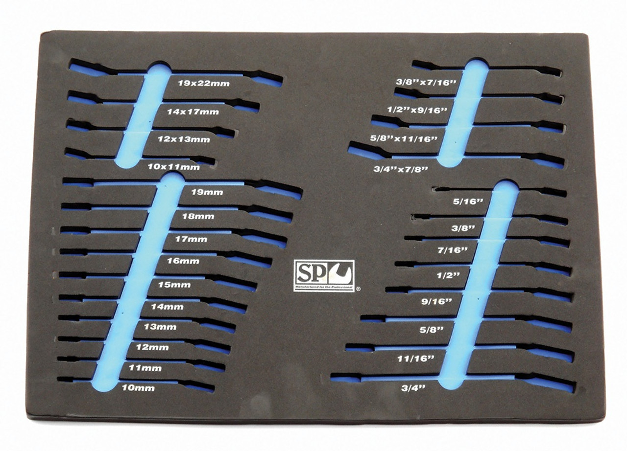 SP50920 SP TOOLS Flare & Geardrive Spanner EVA Foam Tool Storage System