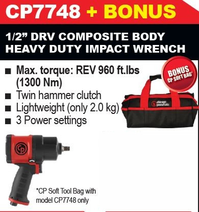 CP7748 Chicago Pneumatic Industrial 1000 Ft Lb 1/2